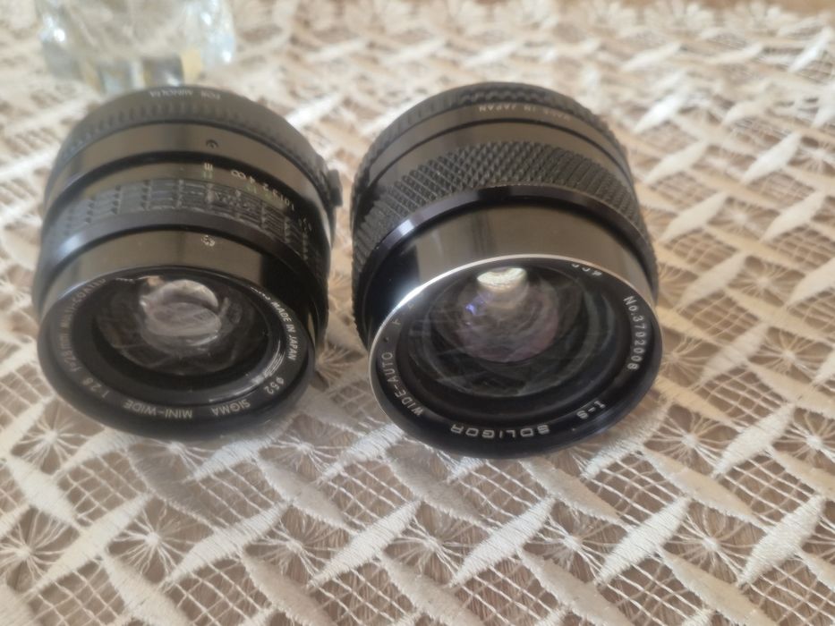 Obiektywy Sigma 28 mm oraz soligor 24 mm