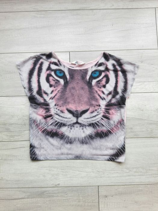 H&M tygrys t-shirt koszulka bluzka rozm 158-164