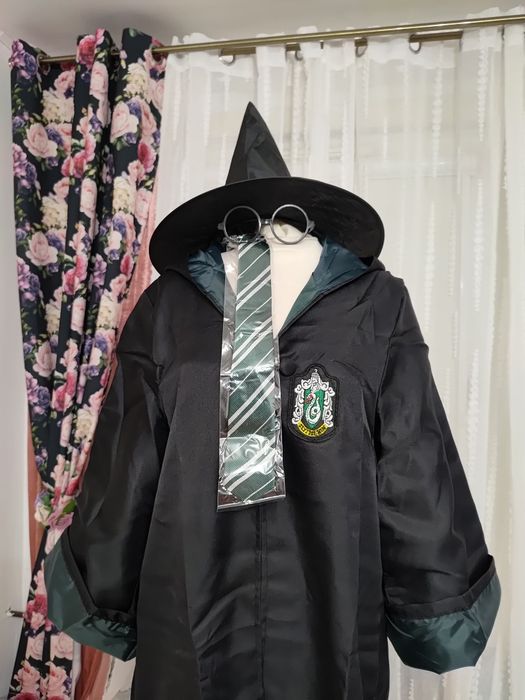 Strój przebranie czarodziej Harry Potter Slytherin 5 części rozmiar L