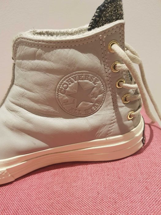 Skórzane converse 37 ocieplane