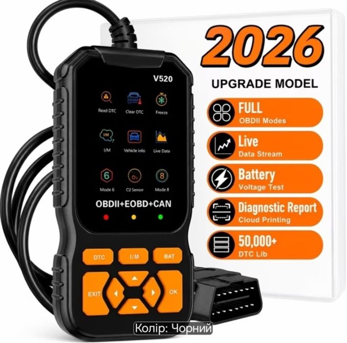 Автосканер диагностический адаптер CarD V520 OBD-2