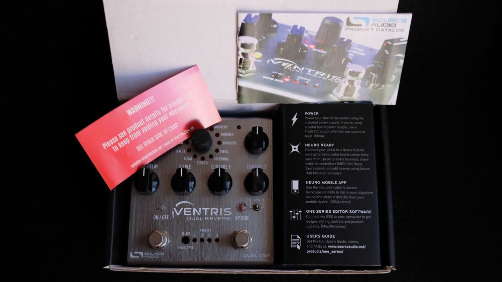 Pedal Source Audio Ventris Dual Reverb, novo, nunca saiu de casa