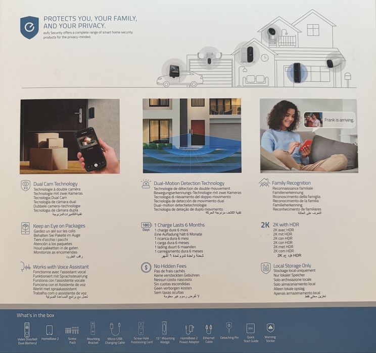 Campainha inteligente eufy s330 2k com homebase nova