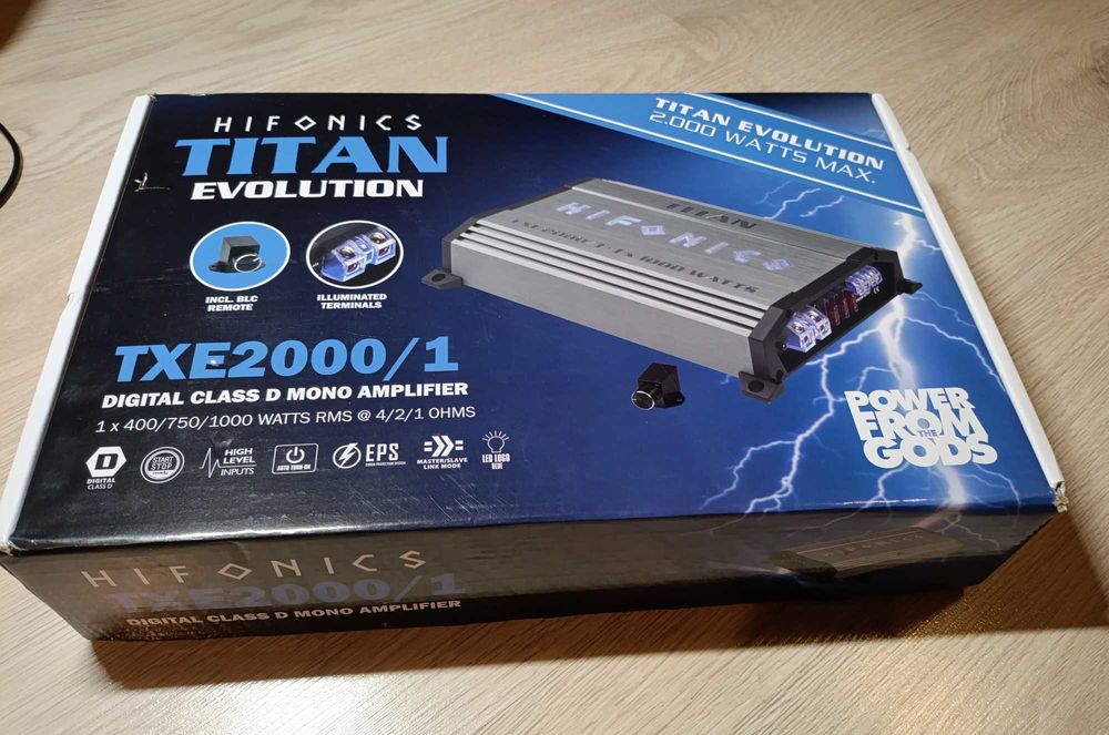 NOWY Wzmacniacz HiFonics TXE2000/1 Monoblock 2000W Klasa D
