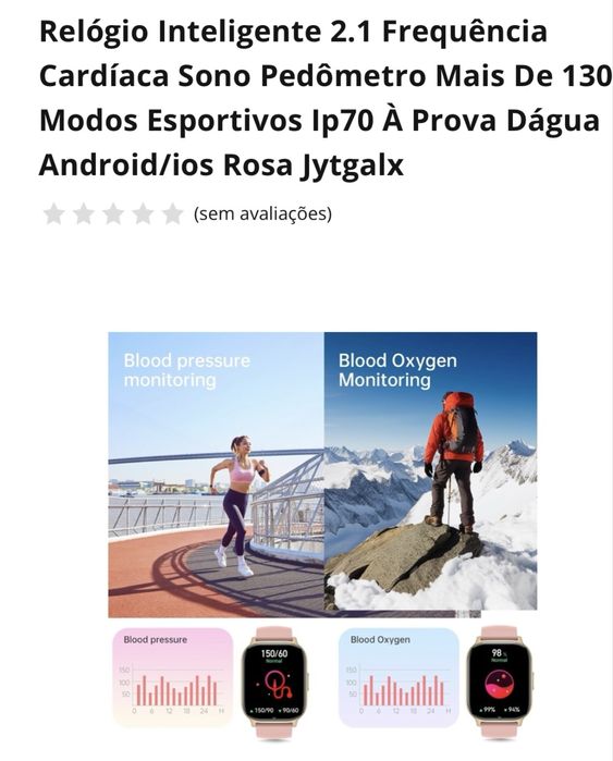 Smartwatch à prova d’água Android/ios Jytgalx