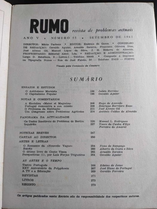 Revistas "Rumo - Revista de problemas actuais"