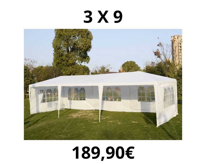 (NOVO) Tendas Jardim 3x3 3x6 3x9 • Festa Eventos Exterior C/ Laterais