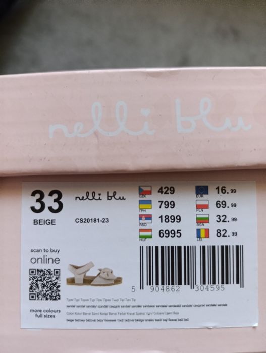 Sandały dla dziewczynki Nelli blu