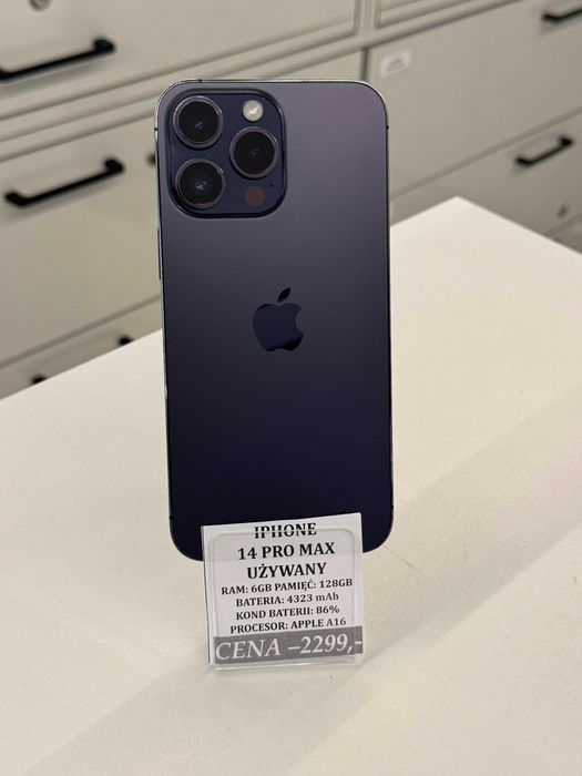 iPhone 14 PRO MAX 128GB Bat. 86% Topcase Vivo *Raty 0%