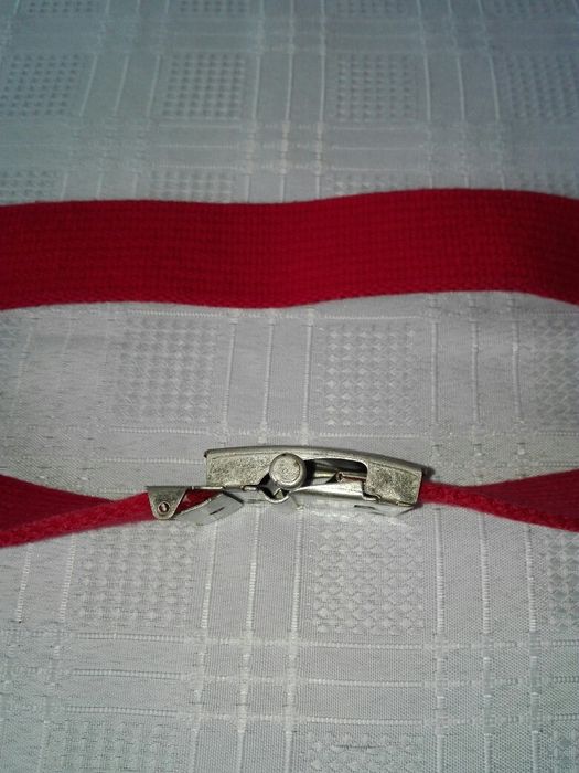 Pasek męski, czerwony 110cm