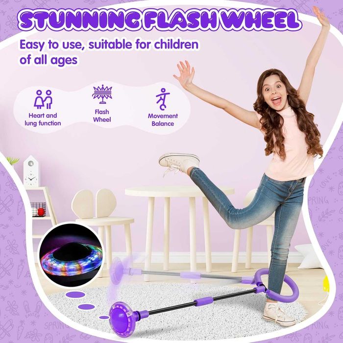 Bola de Salto de Tornozelo Infantil Chimoo - Com Luzes LED