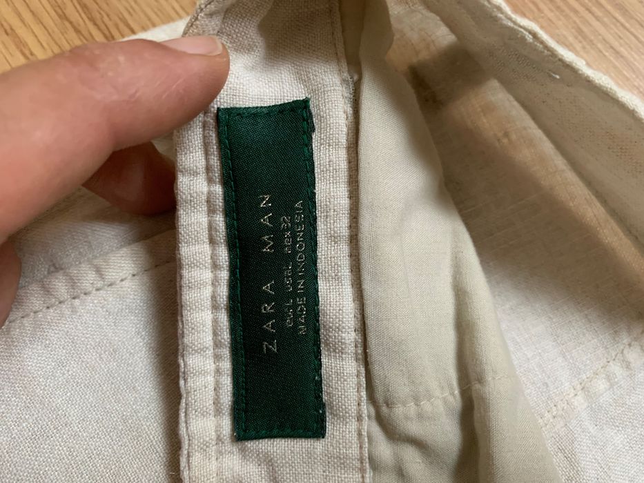 Calças 100% linho marca ZARA