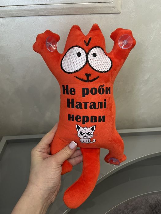 Котик іграшка на присосках