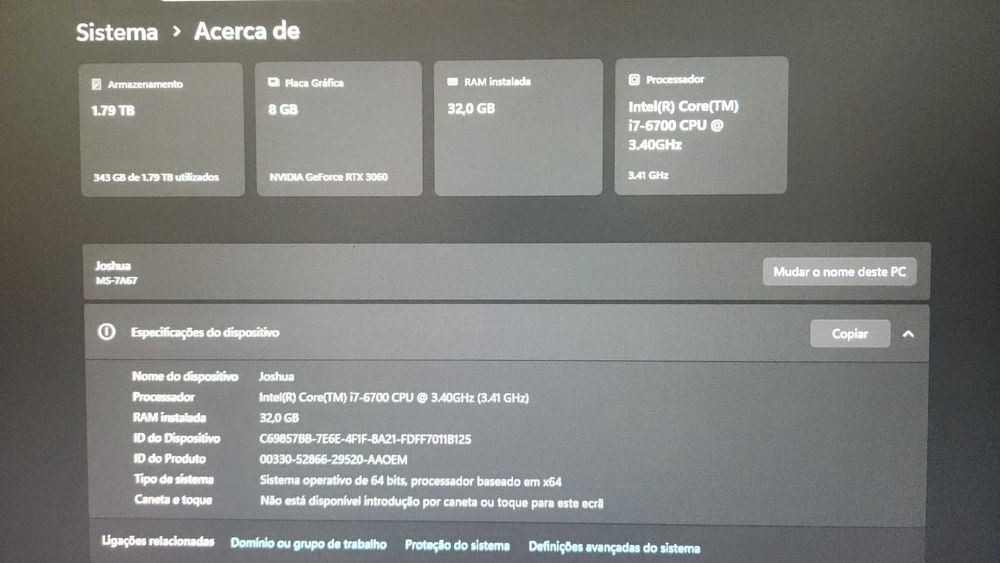 PC Gaming White i7 32Gb Nvme RTX 3060 RGBs