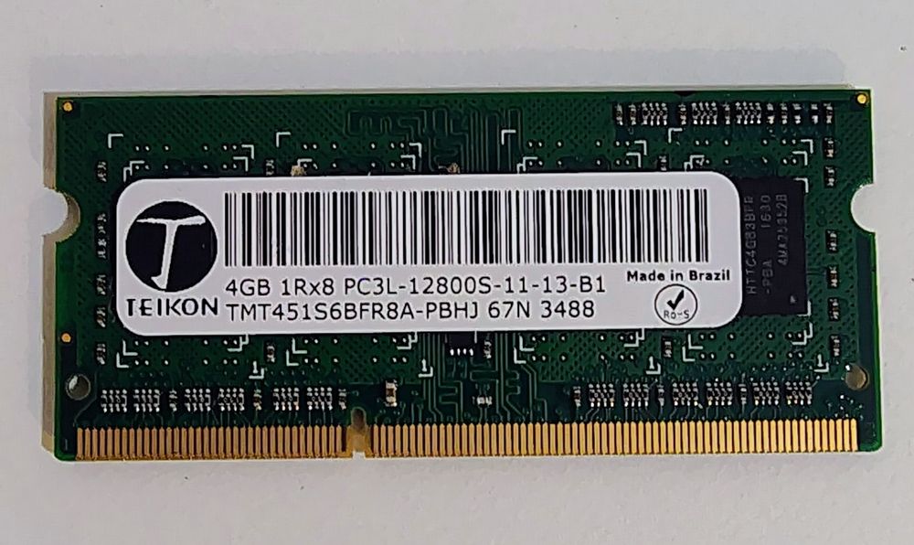 Memória ddr3l 4g 1600 MHz