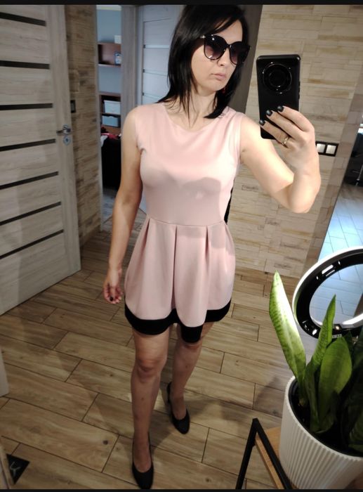 Sukienka pudrowy róż r. M