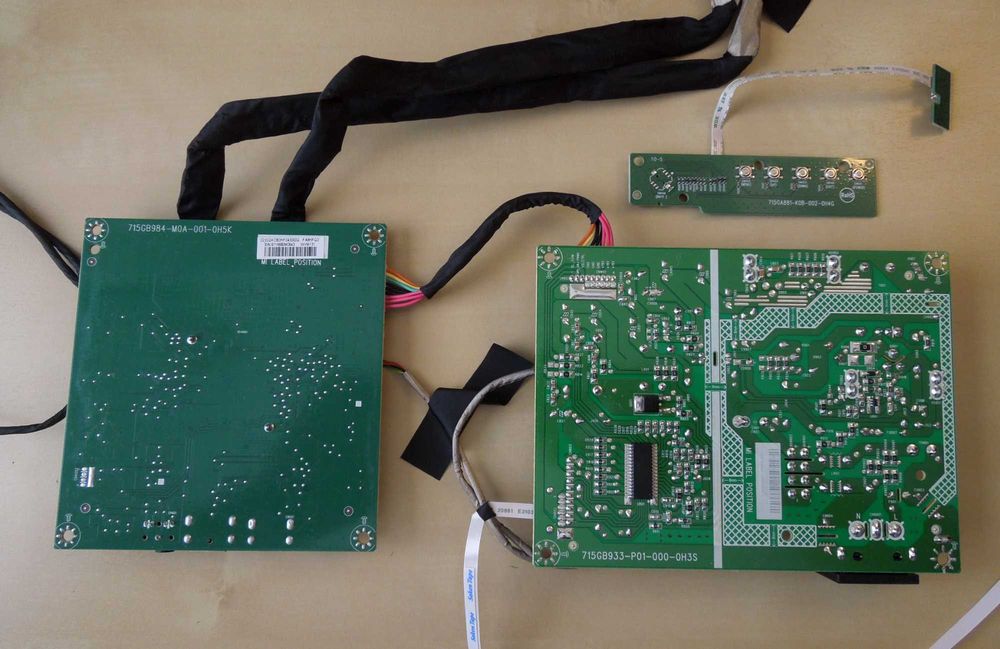 Mainboard / Powerboard / Button board / Cabos - monitor curvo HP 27XC