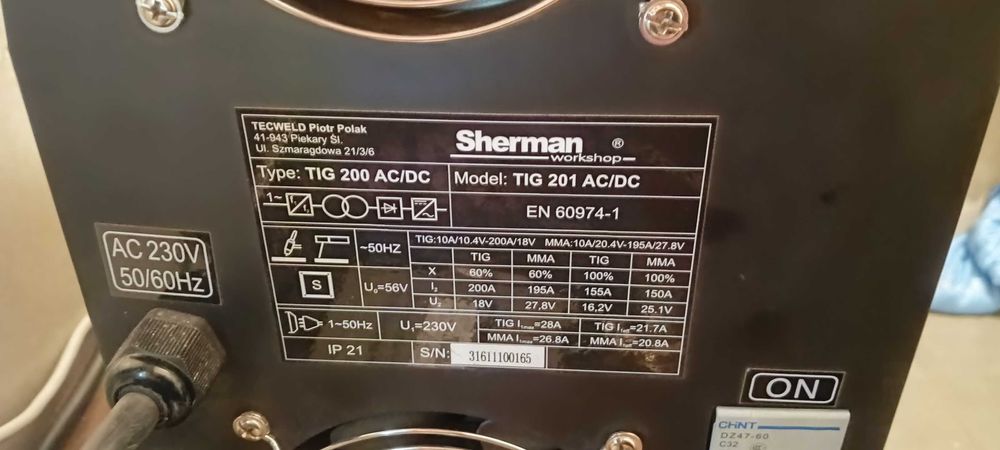 Tig Sherman 200AC/DC mod. 201AC/DC