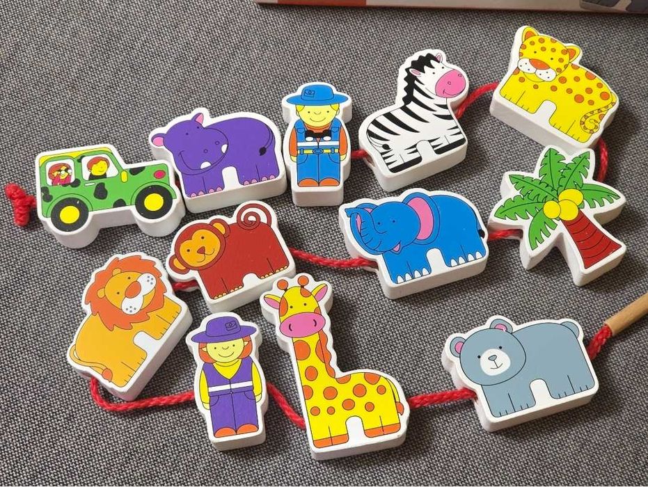 Шнурівка VIGA TOYS зоопарк, шнуровка для детей