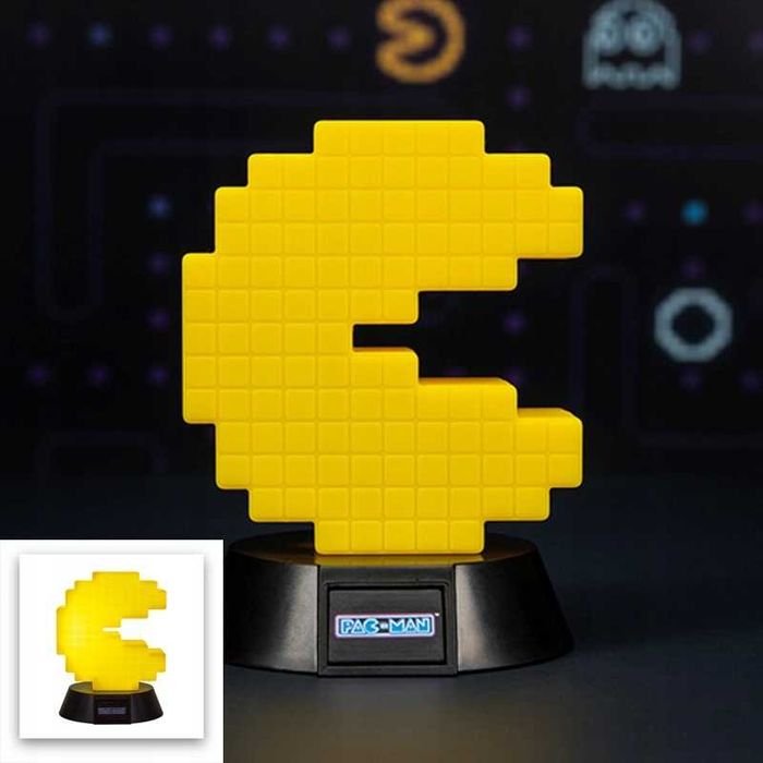 Lampka Nocna PAC-MAN Mała/ PACMAN Pixelated Light 3D Nowa Poznań