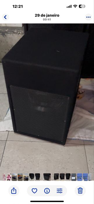 Sub graves 12 polgadas altiflante b&c 1000w cada