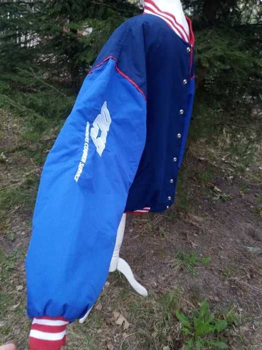 Nowa kurtka bejsbolówka bomberka granatowa czerwona sportowa L XL