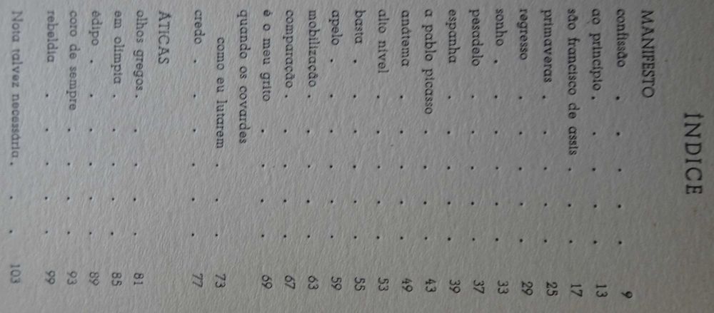 Ecos do Mesmo Grito de Costa e Melo - Poesia 1º Edição 1960