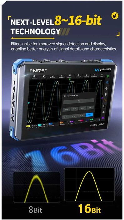 Osciloscópio Tablet 2CH + Gerador de Sinais 350MHz 1GSPS  Português