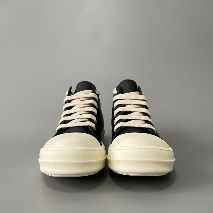 Нові Кеди Rick Owens Ramones Low Black/Milk Leather/size 40-44/Преміум якість!