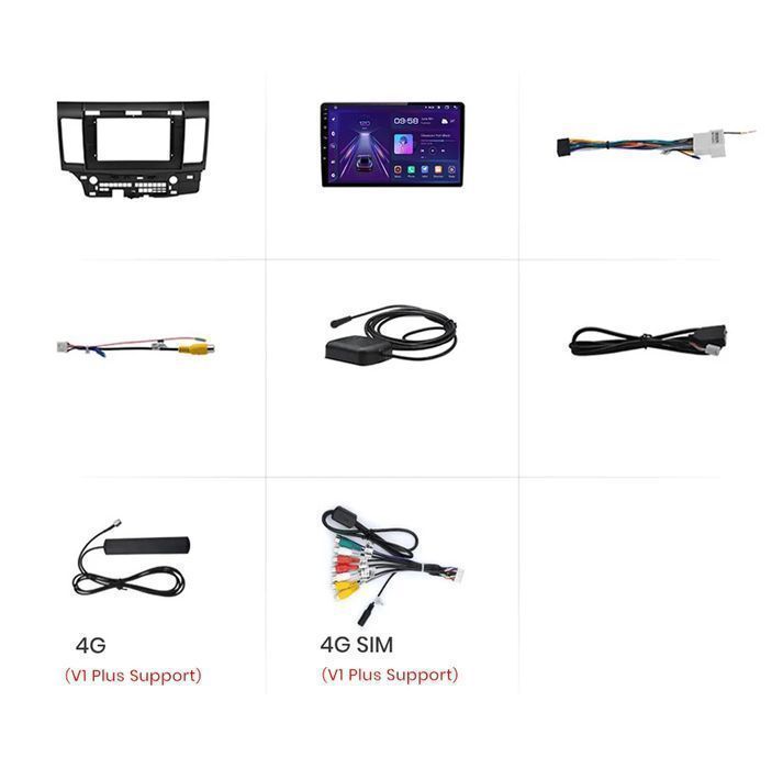 Radio Android 10.1” CarPlay Android Auto – Mitsubishi Lancer 07–13 PL