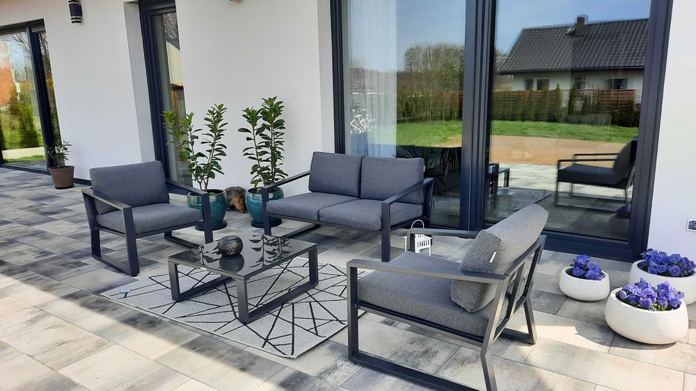 Meble tarasowe ANTRACYT ALUMINIUM jak nowe