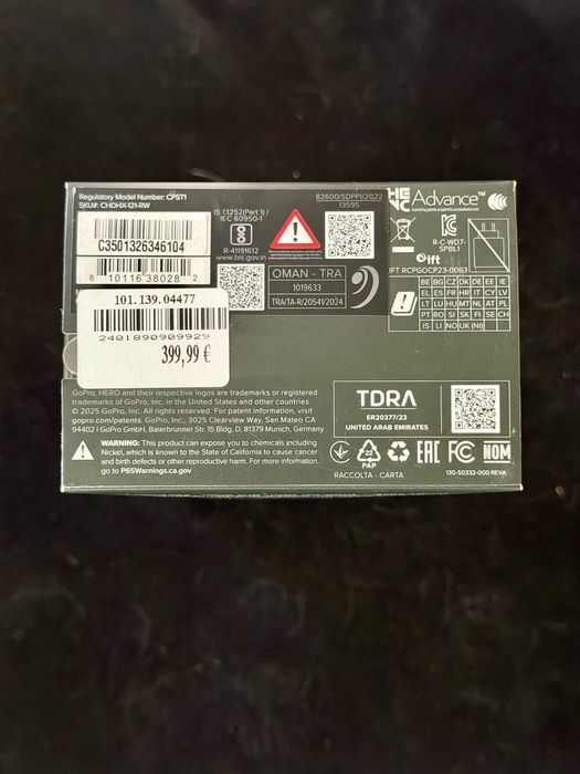 GoPro Hero 12 Black, nova, selada, c/garantia