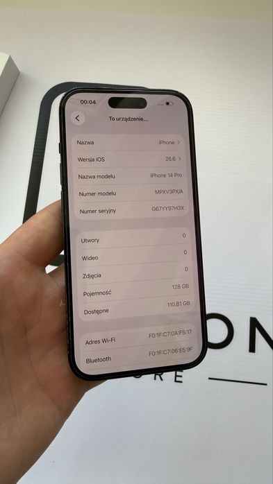 Iphone 14 pro 128 GB Bateria 100 % Gwarancja !