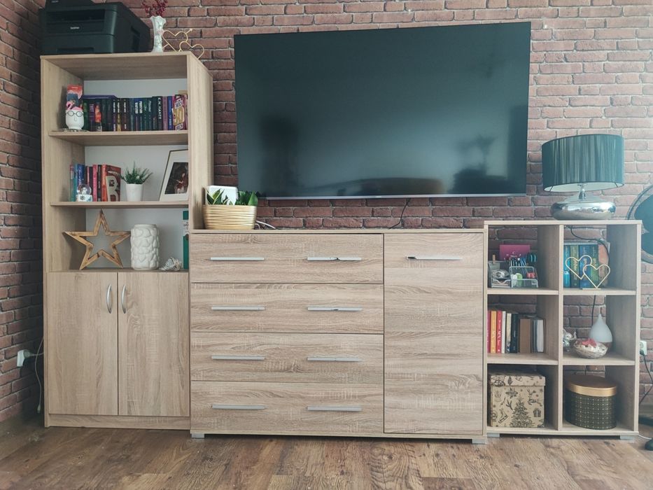 Zestaw mebli Sonoma regał komoda półki meble do salonu pokoju