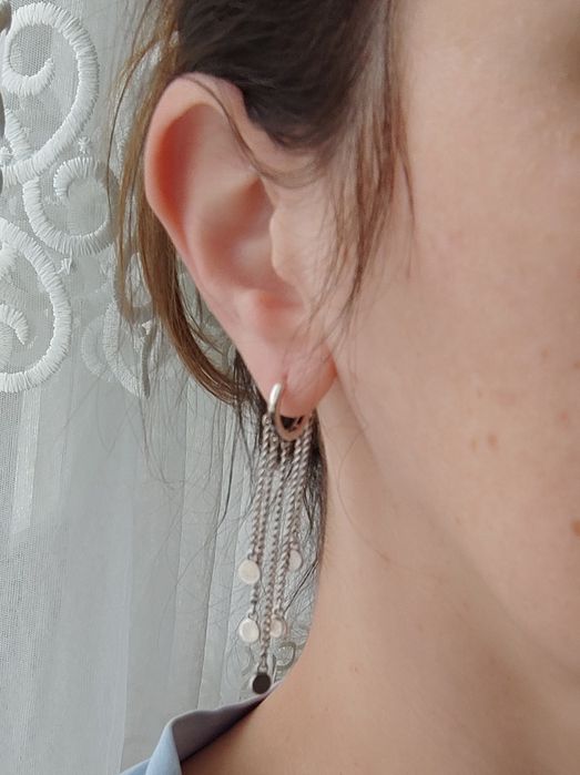 Срібні кульчики 925 з підвісками