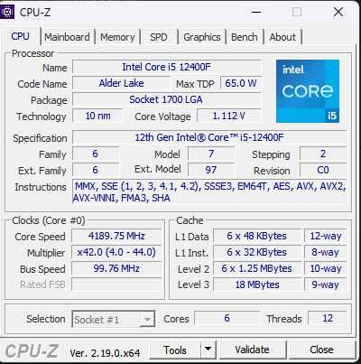 procesor intel i5-12400f box