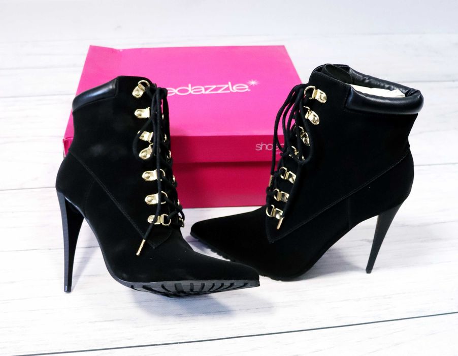 Nowe sznurowane botki Shoedazzle 'Trixey' r. 40,5