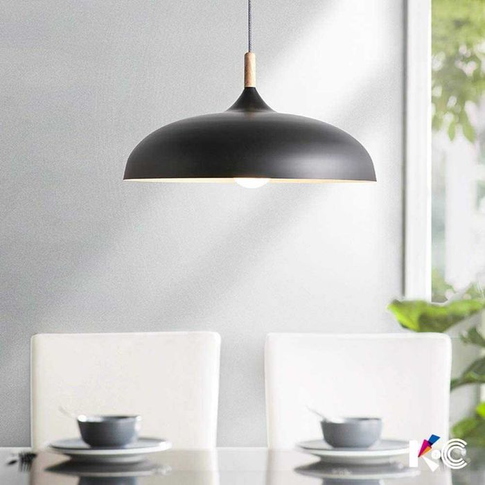 Candeeiro Nórdico Preto 60cm Diâmetro - NOVO