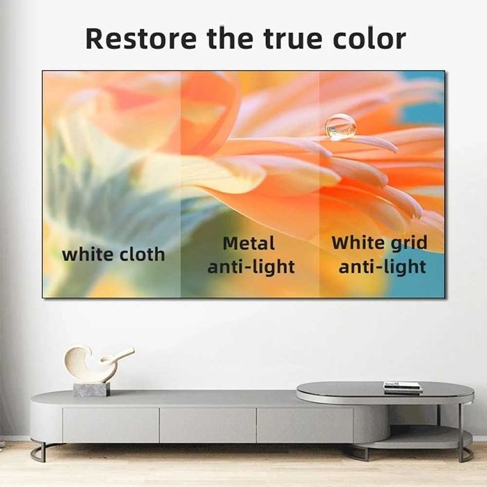 ‼️ Светоотражающий экран для проектора с Gain 2.6x и углом обзора 170°