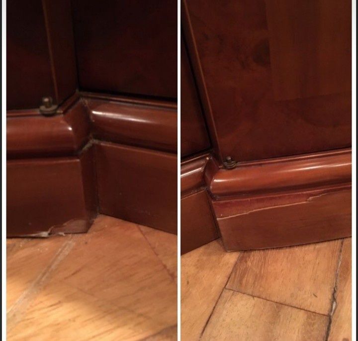 Aparador Consola / Louceiro de sala (madeira natural) antiquário