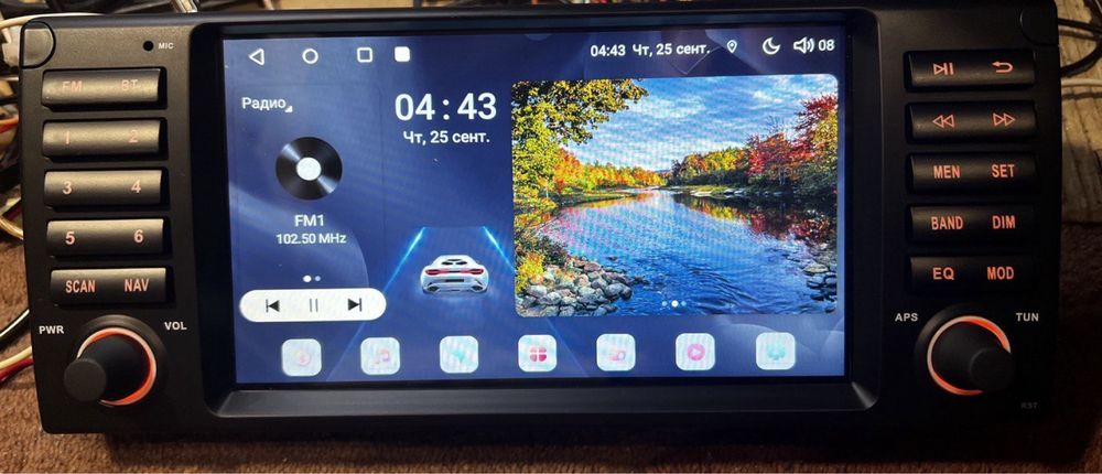 BMW E39 E53 E46 E38 8 дюймів QLED CARPLAY Android GPS Магнітола