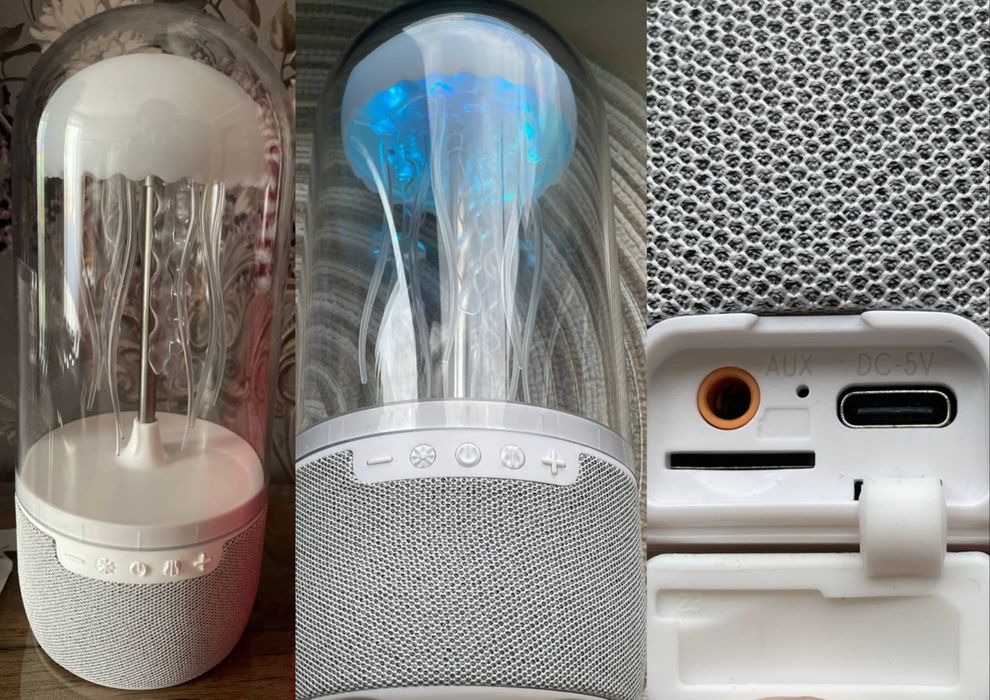 Bluetooth колонка медуза світильник RGB підсвітка лампа медуза нічник