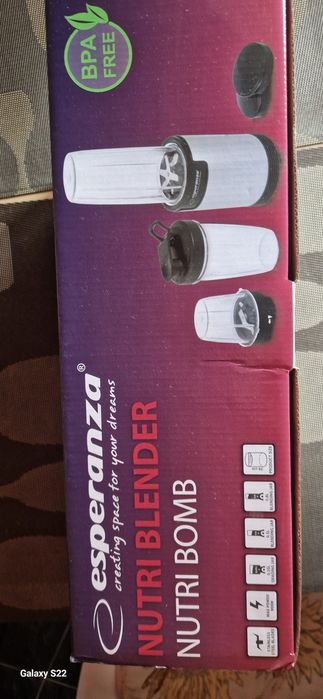 Blender kielichowy Esperanza Nutri Bomb 900 W nowy