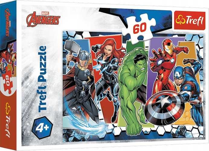 TREFL PUZZLE dla DZIECI 60 elementów AVENGERS Wspaniały prezent