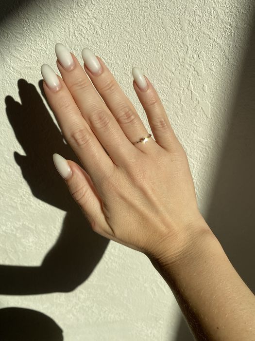 Каблучка з дімантом Sova з білого золота