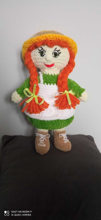 lalka na szydełku - Ania z Zielonego Wzgórza