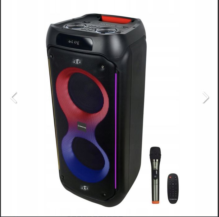 Колонка bluetooth караоке power аудио manta pallas микрофон пульт 140w