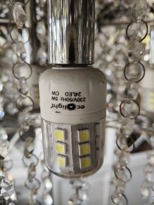 Lampa sufitowa,  kryształki