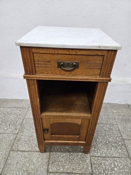 Stara szafka komódka z marmurowym blatem  Francja /