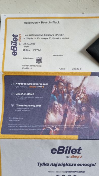 Bilet na koncert Zespołu Helloween w katowickim Spodku